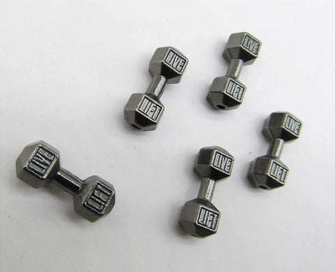 Dumbbell Charm Beads For Jewelry Making Pack Of 30 Multicolor Alloy DIY Spacer Charms Pendant Engraved Live Lift For Fitness Inspired Crafts