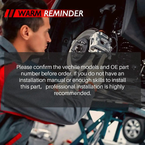 Mechanic using Wheel Hub Removal Tool Kit For Cars And Trucks, Fits 5, 6, And 8 Lug Hubs with reminder on professional installation.