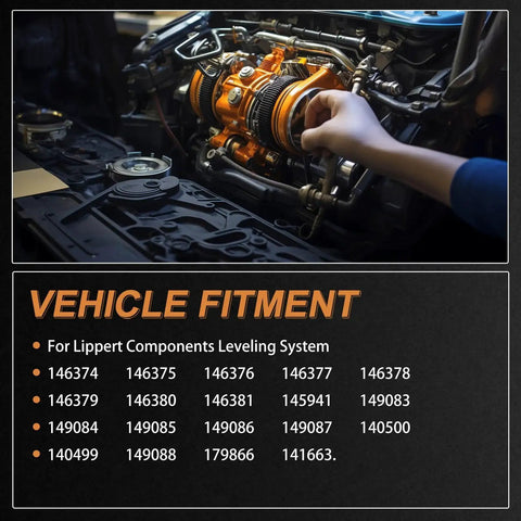 Mechanic adjusting part engine with vehicle fitment list for Lippert Components leveling system