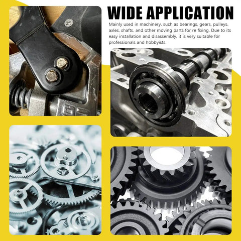 Image showing machinery and gears highlighting use of Stainless Steel E Clip Assortment Kit With 14 Sizes For DIY And Mechanical Repairs