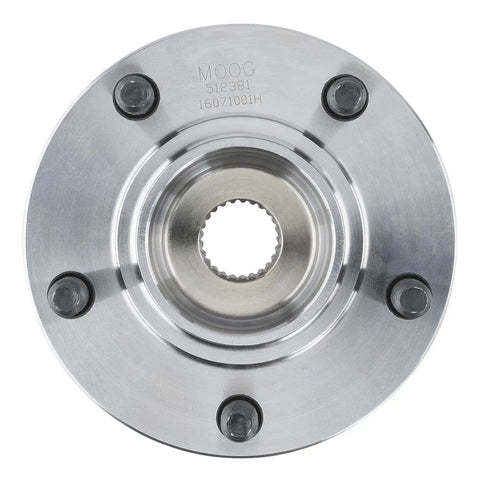 Front view of Wheel Bearing And Hub Assembly 512381 Direct Fit For Mitsubishi Outlander And Lancer From 2007 Through 2015