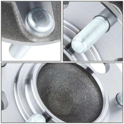 Close-up of Rear Wheel Bearing Hub Assembly For Lancer And Outlander 2WD 2008 To 2017 Driver Or Passenger Side Bare Steel Factory Style
