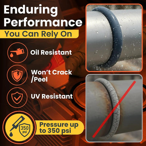 Industrial RTV Silicone Gasket Maker Sealant With Auto Dispensing Nozzle, high temp, oil-resistant gasket on machinery pipe.