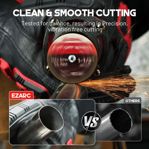 Heavy Duty Fiberglass Reinforced Cut Off Wheels for Rotary Tools 1.5 Inch by 0.125 Inch cutting metal pipe with EZARC