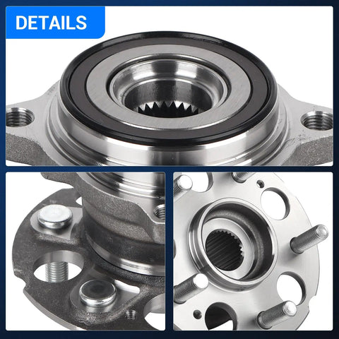 Rear Wheel Bearing And Hub Assembly 5 Lug Fit For Honda CR-V 2007-2011 Rear 4WD And Acura RDX 2007-2012 Rear AWD 2017-2018 Replacement Ready To Install Durable And Reliable