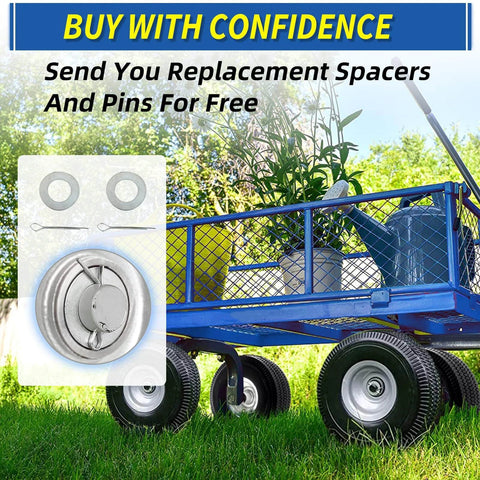 Flat Free 10 Inch Solid Tire Wheel For Hand Trucks Garden Wagons Carts Trolleys And Dollies Replacement 4.10/3.50-4