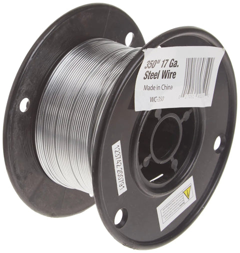 Durable 350 Ft 17 Gauge Galvanized Steel Wire Coil For Fencing And DIY Projects With 125-145 Lb Break Load And High Tensile Strength Fi-Shock WC-350 on spool.