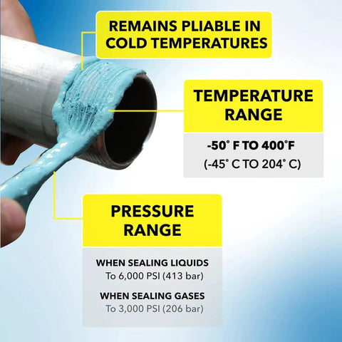 NT Pipe Thread Sealant For Metal And Plastic Heavy Duty High Performance No Drip Leak Protection NSF PFAS Free 1 Pint