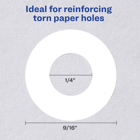 Self Adhesive Hole Reinforcement Stickers For One Quarter Inch Punches White Non Printable Reinforcement Labels For Three Hole Pages