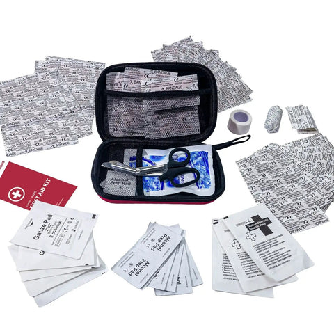 All Purpose 184 Piece First Aid Kit For Home Travel Go To Car Office And Worksite With Alcohol Pads Gauze Bandages Scissors