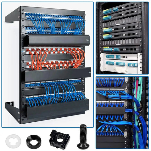 40 Sets M6 Rack Mount Hardware Kit With Cage Nuts, Screws, Nylon Lock Washers, And Washers For Server Racks installation