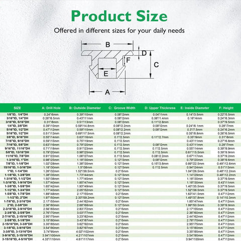 Size chart of 15 Pack Rubber Plugs For Round Holes 22mm Black Snap In Waterproof Silicone Stopper with dimensions and diagram.
