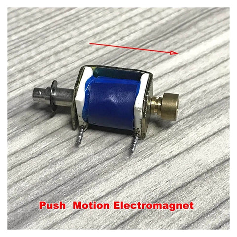 12V DC Solenoid Electromagnet Push Pull Type for Linear Motion Magnet with 3mm Mounting Hole on Surface