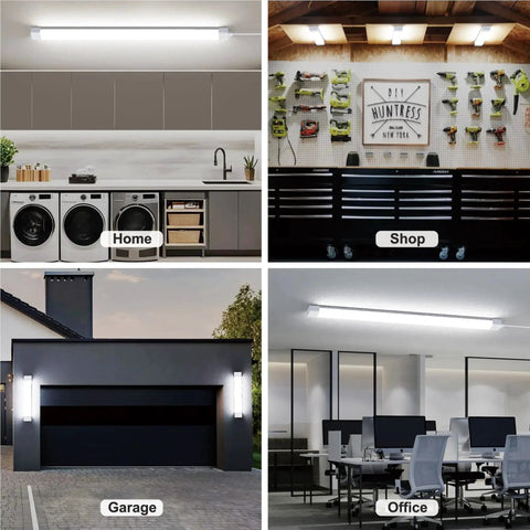 Under Cabinet Lights With Plug That Dim From 3000K To 6500K, 1500 Lumens, 15W, installed in kitchen, garage, shop, office