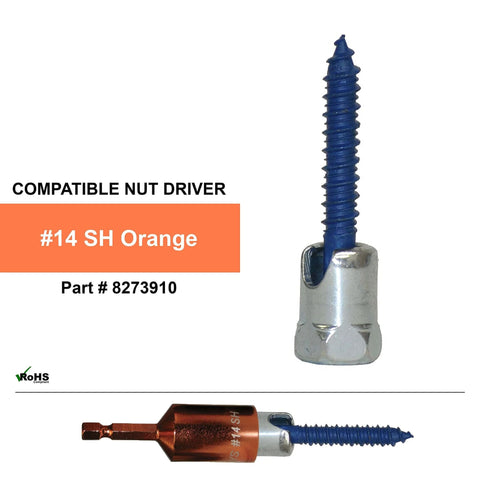 Sammys 20 Three Eighths Inch Screw Swivel Threaded Rod Anchor For Wood That Installs At 45 Degrees Off Vertical With Blue Climaseal