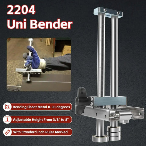 Pro Grade Sheet Metal Bender Tool With Adjustable Bend Height From Three Eighths To Eight Inches Handy DIY Bending Tool for 24 Gauge Steel