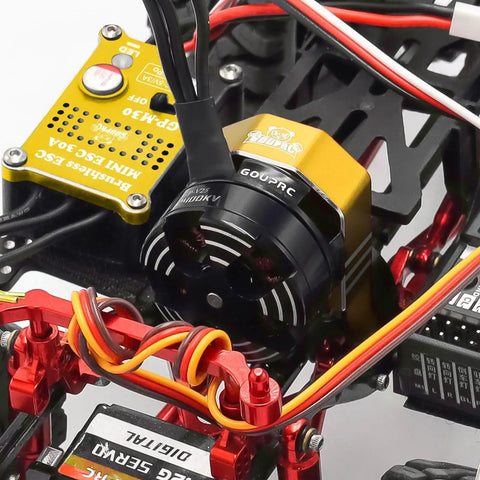2204 2400KV Brushless Outrunner Motor With Transmission And 30A Mini ESC For SCX24 Axial 1 24 RC Car Truck Crawler