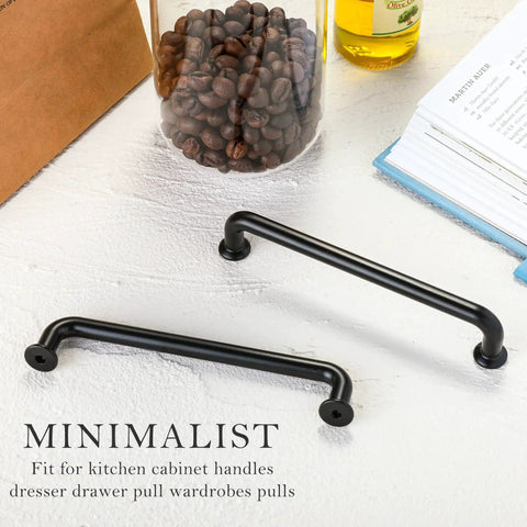 5 Pack 5 Inch Matte Black Kitchen Cabinet Handles And Modern Cabinet Pulls For Cabinets Cupboards Dressers And Drawer Pulls