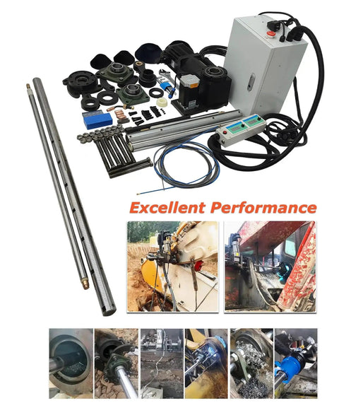 All In One Line Boring And Welding Machine 110V Bore Welder For Excavators Cranes And Loaders European Connector Portable Multi Function Unit For Hole Drilling End Face Machining And Welding components
