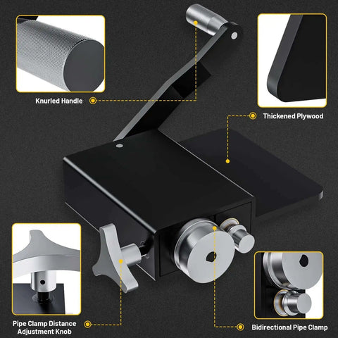 Heavy Duty Bead Roller Tool For Tube And Pipe Beading with knurled handle, anodized aluminum, and stainless steel components