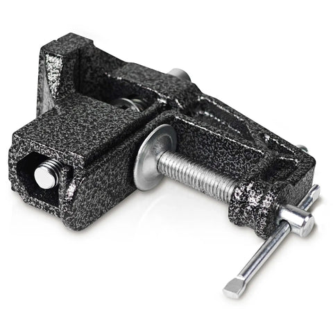 2 In 1 Mini Bench Vise And Hook Sharpener For Diyers, portable jeweler table clamp shown in durable metal design