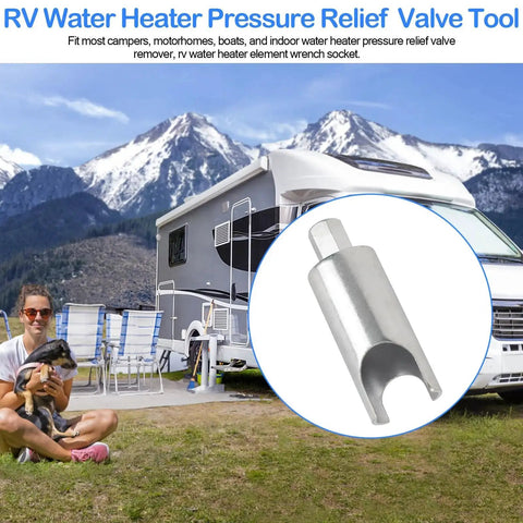 RV Water Heater Pressure Relief Valve Remover Socket Tool For Campers Motorhomes And Boats Use With A 7 8 Inch Wrench