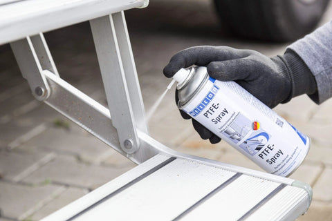 Grease-Free Dry PTFE Lubricant Spray For Metal, Plastic And Wood Surfaces, No-Mess Non-Stick Coating That Adheres, Heat Resistant