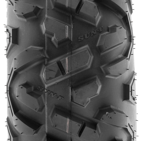 Close-up tread view of Set Of 2 Power II 19x7-8 ATV UTV Off Road Tires All Terrain 6 Ply Tubeless A051
