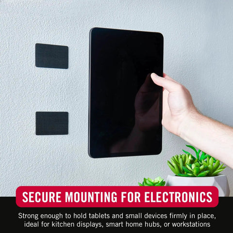 Industrial Strength Hook And Loop Strips With Adhesive 4x2 Inches Holds 10 Lbs mounting a tablet on a wall