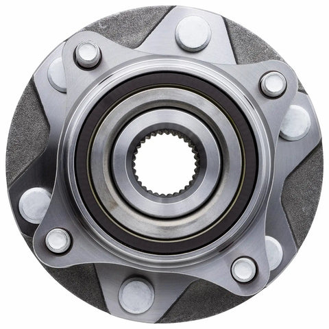 Front view of Front Left And Right Wheel Bearing Hubs Assembly For Toyota 4Runner Tacoma FJ Cruiser And Lexus GX460 GX470 With ABS 6 Lug Bolts