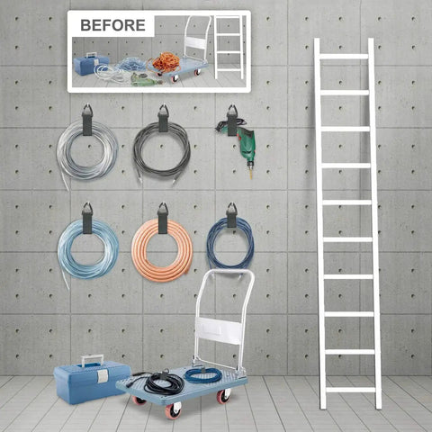 Extension Cord Holder Organizer 4 Pack Large 16 Inch Heavy Duty Storage Straps for Garage Organization cords and tools on wall