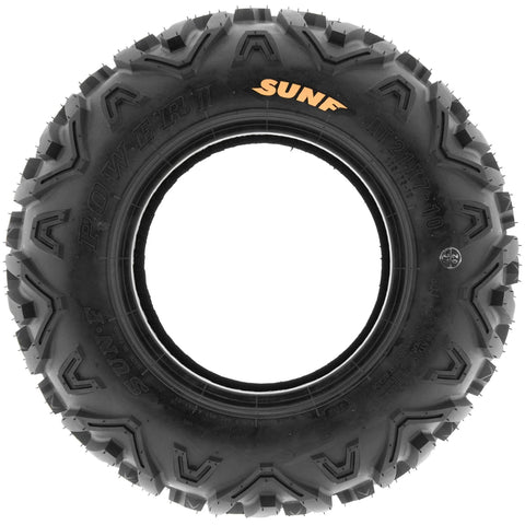 Side view of Set Of 2 Power II 19x7-8 ATV UTV Off Road Tires All Terrain 6 Ply Tubeless A051 showcasing tread pattern