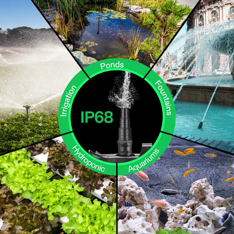 VIVOSUN submersible water pump, 5284 GPH, 400W, IP68, for ponds, fountains, aquariums, hydroponics