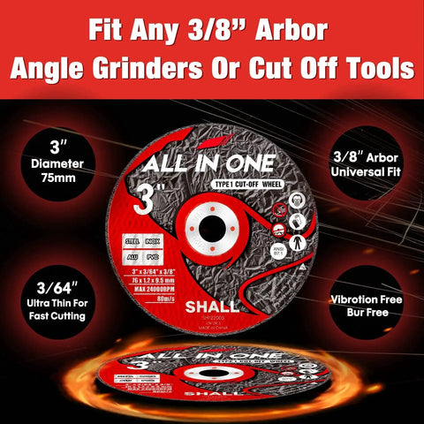 Ultra Thin Three Inch Cut Off Wheels Set Of Twenty Five With Pouch For Angle Grinder And Cut Off Tools Fast Cutting Disc