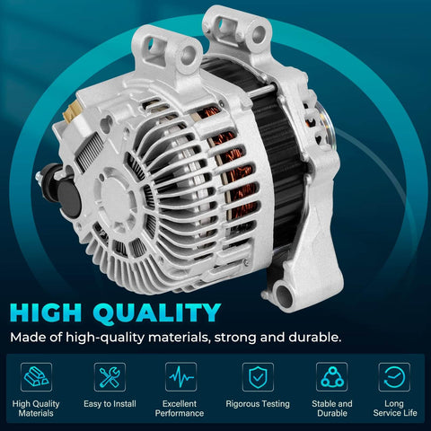 Drop-In 110A 12V 6-Groove Alternator For 2011-2013 Forester 2.5L H4 - Plug-And-Play Direct-Fit Replacement with Clockwise Pulley