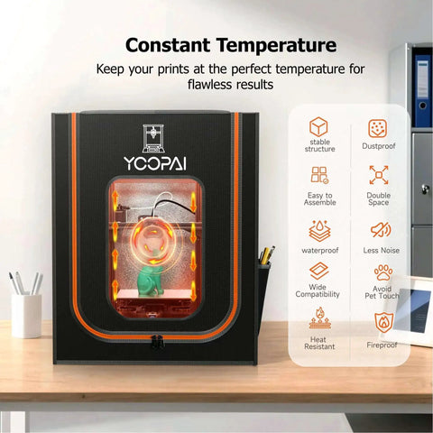 Adjustable Ventilation Kit for 3D Printer Enclosure with constant temperature feature and efficient airflow for enhanced print consistency.