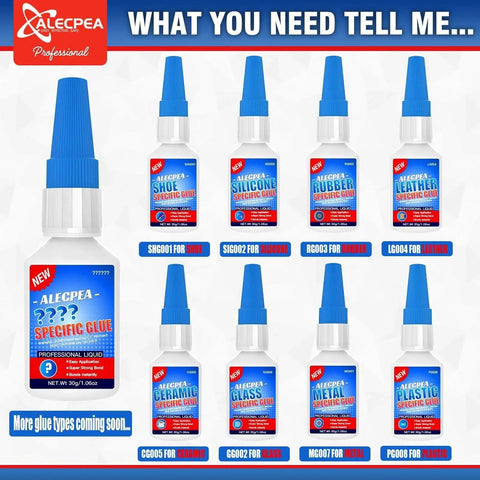 Flexible Instant Adhesive For Sole Repair And Restoration Waterproof Heavy Duty Sneaker Glue For Boots Heels Hiking Shoes Leather And Rubber Sets In 15 Seconds Ideal For Daily Repairs And Professional Shoe Restoration shown in multiple product bottles.
