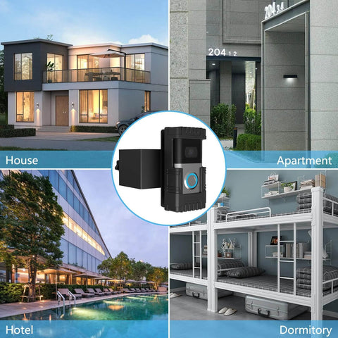 Anti Theft Doorbell Mount With Adjustable Angle Left Or Right 45 Degrees Sturdy Bracket Holder For various video doorbell setups