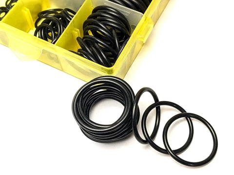 Heavy Duty Hydraulic O Rings Kit With ORB Fittings, 245 Piece Set, 12 Common Sizes, SAE 900 Series Buna N 90 Durometer O Rings