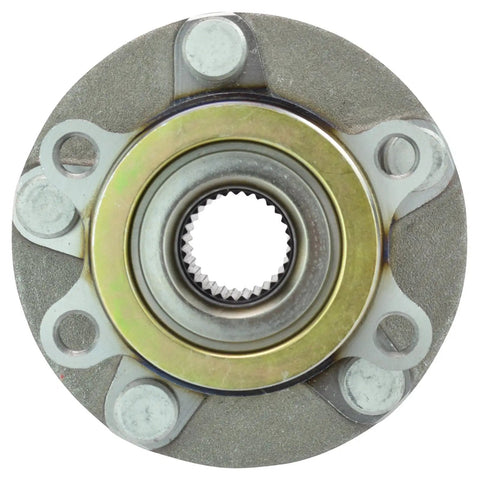 Front Wheel Bearing And Hub Assembly Set For 2008 2013 Nissan Rogue 2014 2015 Rogue Select And 2007 2012 Sentra SE R Spec V Front Left And Right Two Piece Kit Drop In Replacement Hubs front view