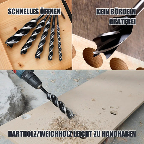 1 Inch By 9 Inch Auger Drill Bit For Wood With Hex Shank Pro Grade Tri Flute Design drilling into wood