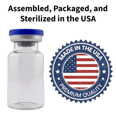 Sterile Empty Glass Vials With Self Healing Injection Port And Flip Off Aluminum Cap In Dual Layer Steam Sterilized Packaging