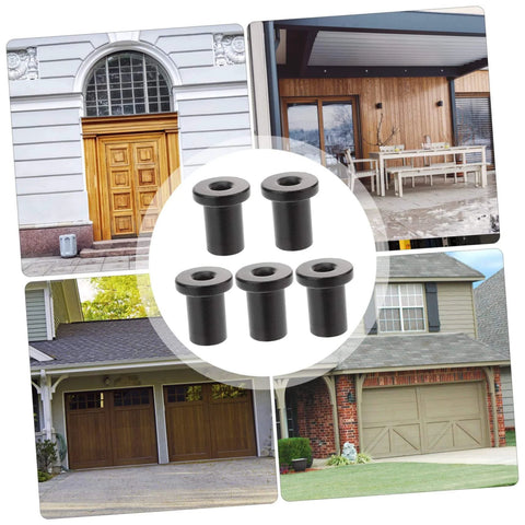 Five Pack Flat Track Spacers For Sliding Barn Door Hardware, black durable connectors for barn, garage, and basement doors