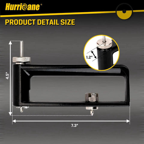 Adjustable Hole Cutter 2 To 12 Inch Circle Cutter for metal fabrication with dimensions marked, showing 7.3 x 4.5 inches.