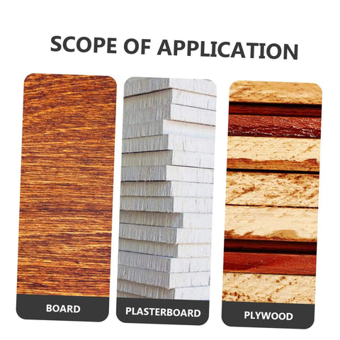Scope of application showing board, plasterboard, and plywood for Self Centering Dowel Jig For Woodworking And Furniture Making