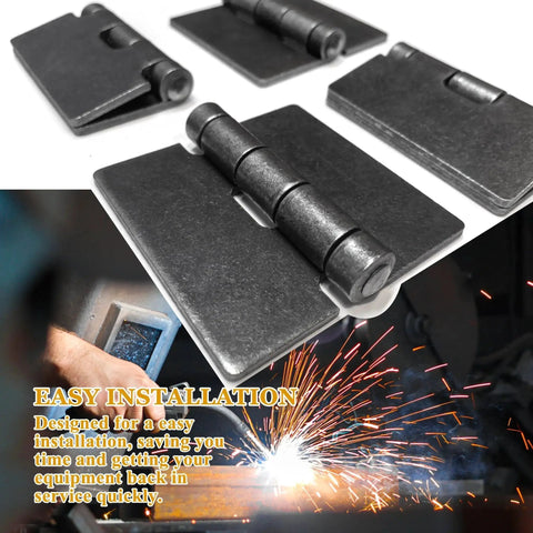 Beefy Heavy Duty Weld On Gate Hinges For Barn Doors And Heavy Gates, 4-1/2 X 4-1/4 Inches, 3/16 Inch Steel, Weldable, 4 Pack