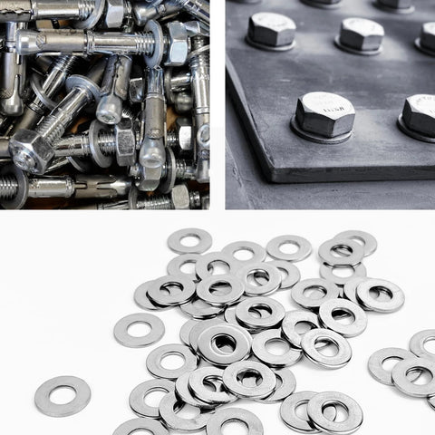 Flat stainless washers, 5/16 in ID, 11/16 in OD, 18-8 (304) stainless steel, 25 pcs