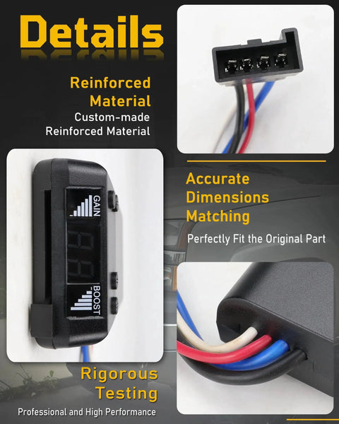 Amazon Proportional brake controller kit for 1-4 axle vehicles; black housing with 4-pin connector and wiring harness.