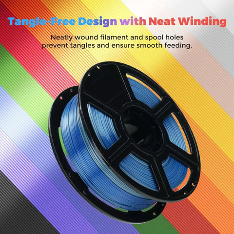Spool of Silk Dual Color Filament Blue To Silver Gradient For 3D Printing Smooth Color Changing Filament 1Kg Spool Easy To Use