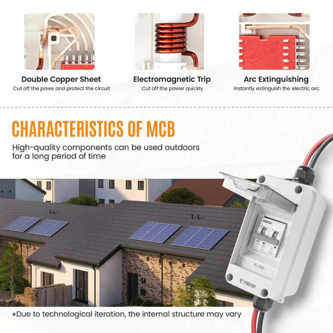 Heavy Duty Solar Panel Disconnect Switch For 1000V DC And AC 60A Outdoor PV Disconnect IP65 Rated Mini Circuit Breaker